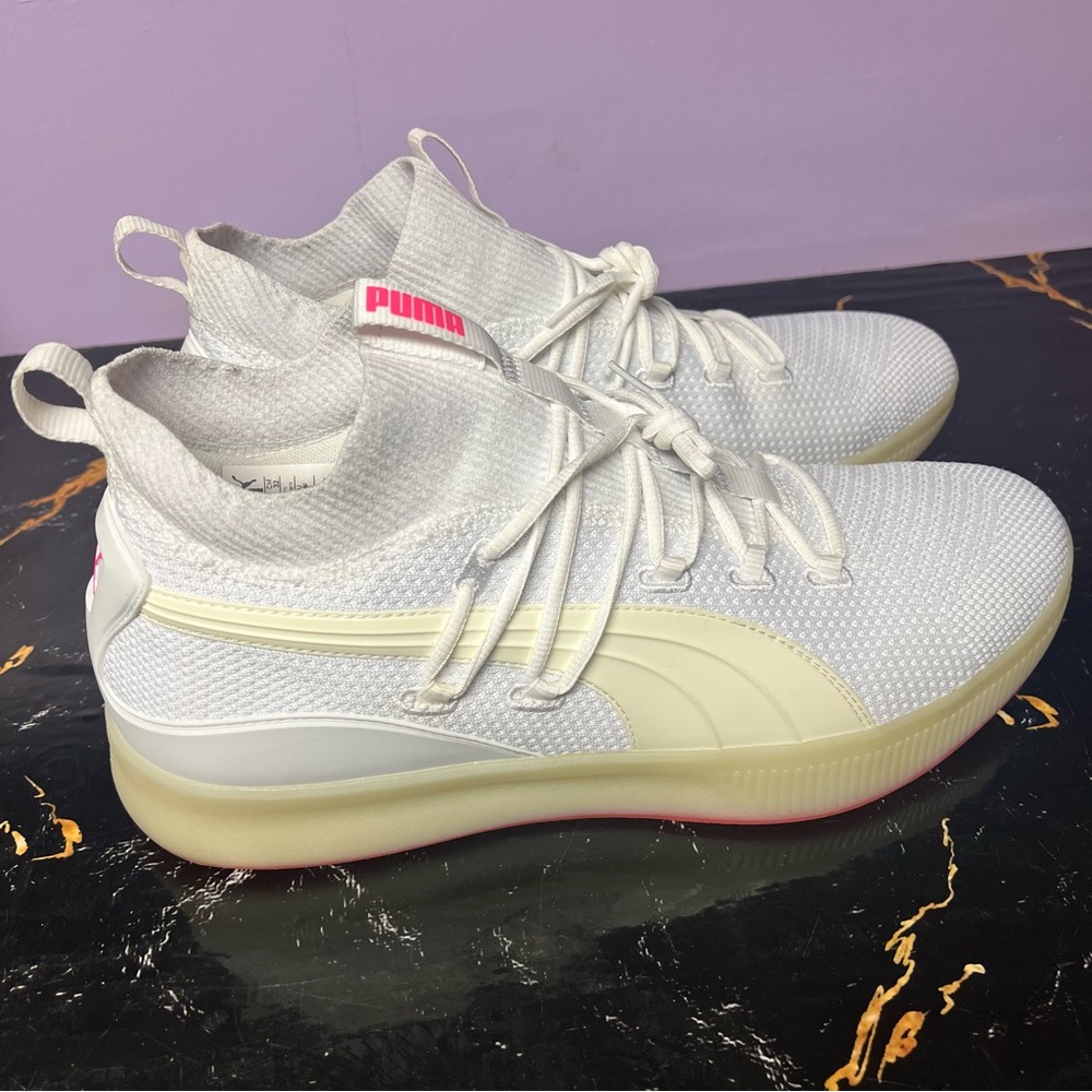 Puma Clyde Court White Sneakers - Size 15